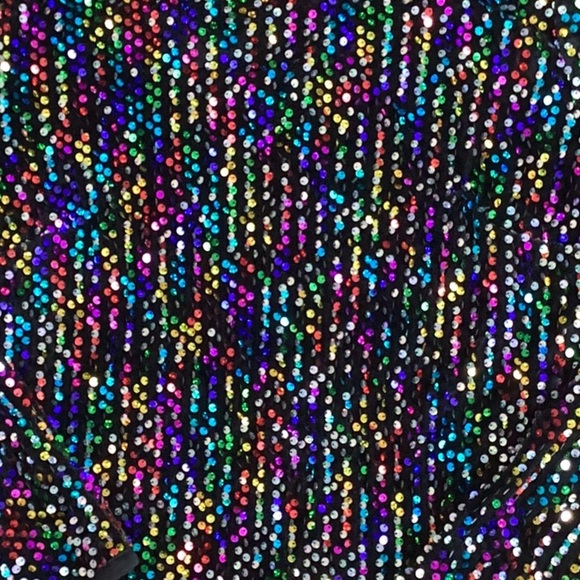 Colorful Sequin Shiny Sparkly Party Top Blouse Large New in Packaging - Picture 7 of 10
